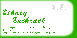 mihaly bachrach business card